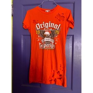 Distressed T-Shirt Dress